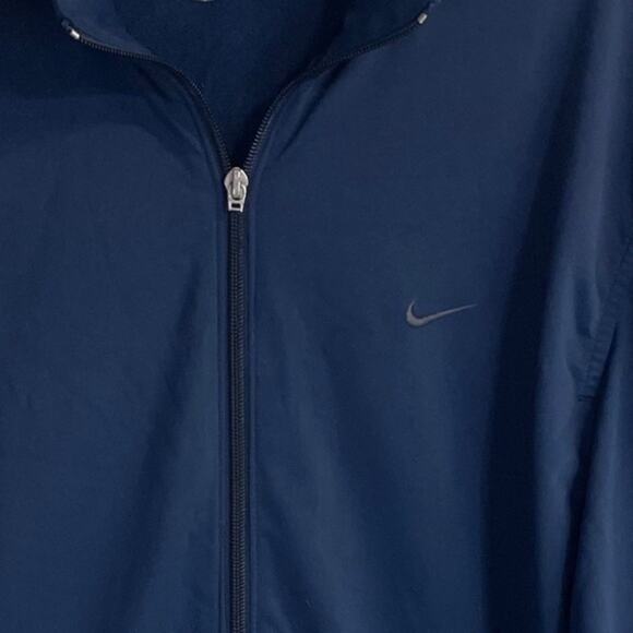 Nike Jacket Full Zip Athletic Lightweight Navy Gray Mens size XL - Picture 6 of 10